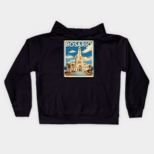 Rosario Argentina Vintage Tourism Poster Kids Hoodie